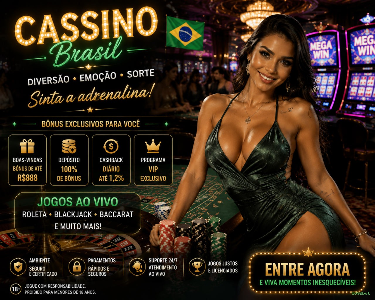 Cassino ao vivo da 5099bet com dealers reais